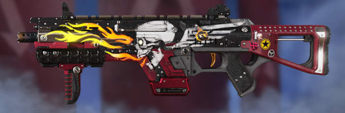 "Skullcrusher" Skin for the CAR SMG in Apex Legends.